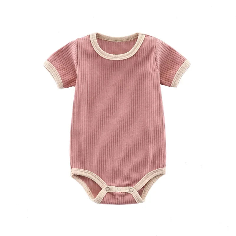 Short Sleeve Baby Unisex Cotton Romper