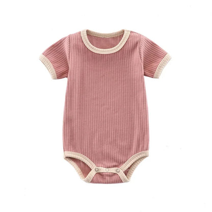 Short Sleeve Baby Unisex Cotton Romper