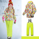 Kids Ski Wear Printed Windproof And Waterproof Clothing Set childrensterritory