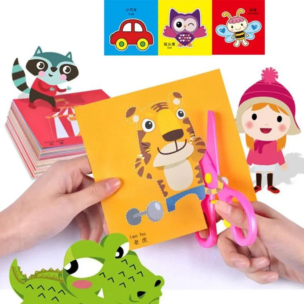 Kids 48 Piece Handmade Cartoon Scrapbook Learning Toys
