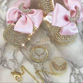 Luxury Keepsake Diamond Baby Bottles and Shoes Headband Set childrensterritory