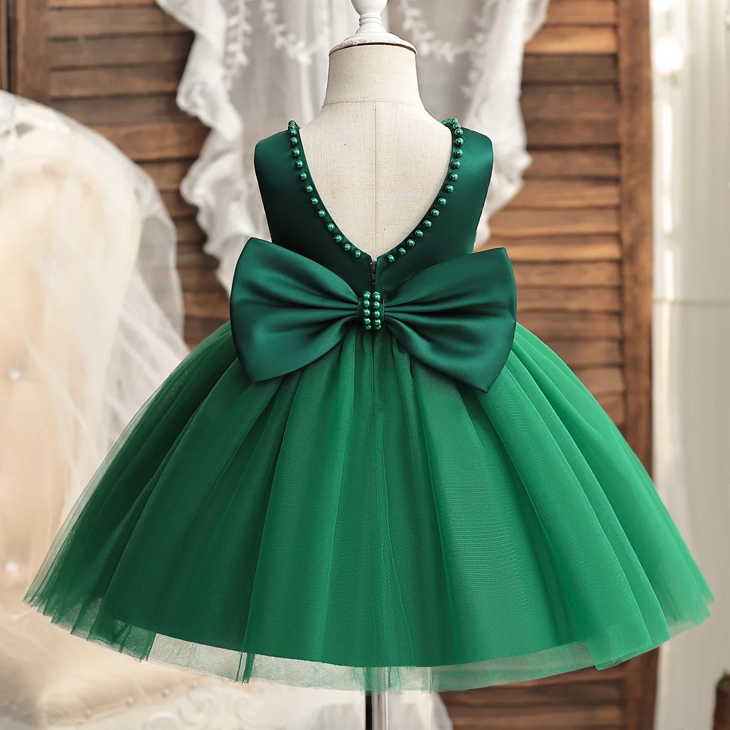 Toddler Girl Elegant Sleeveless First Communion Dress childrensterritory