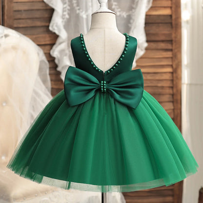Toddler Girl Elegant Sleeveless First Communion Dress childrensterritory