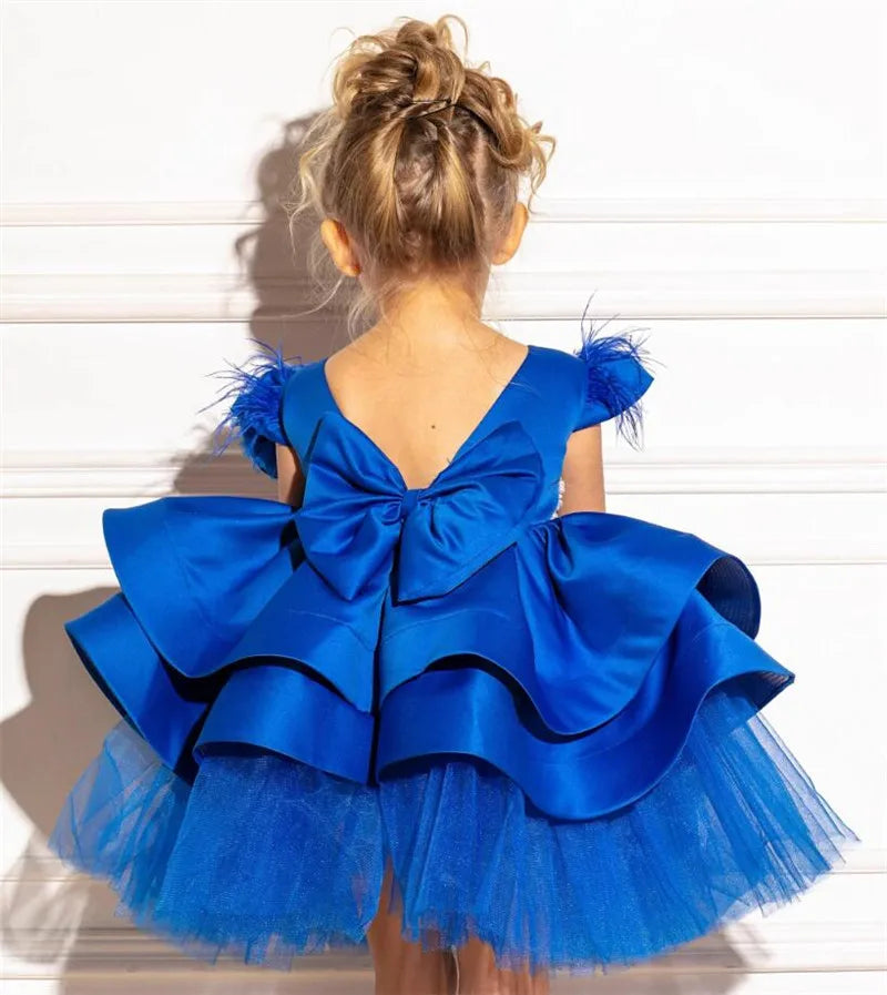 Handmade Pearls Design Tutu Flower Girl Dress childrensterritory