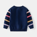 Kids Long Sleeve Cartoon Print Deer Christmas Sweater childrensterritory