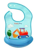 Soft Waterproof Cartoon Printed Adjustable Baby Bibs