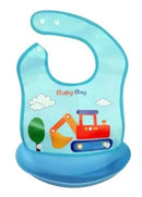 Soft Waterproof Cartoon Printed Adjustable Baby Bibs