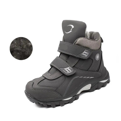 Anti-slip Kids Boys Ankle Boots with Motorcycle Hook and Loop childrensterritory