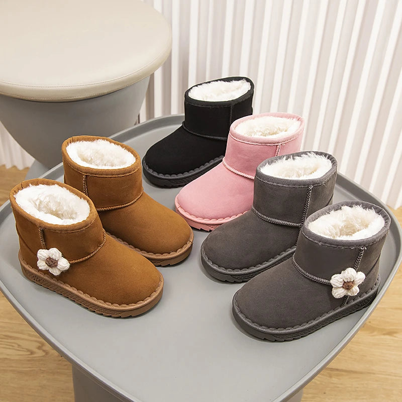 Baby Kids Fur Design Soft Casual Shoes