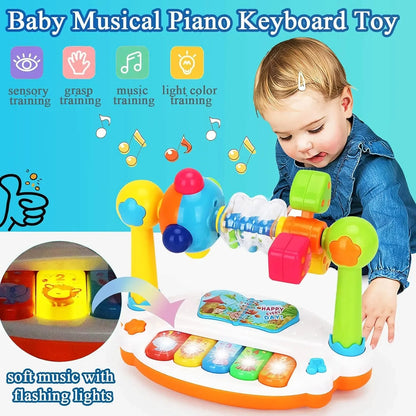 Baby Rotating Music Piano Keyboard Educational Toys childrensterritory