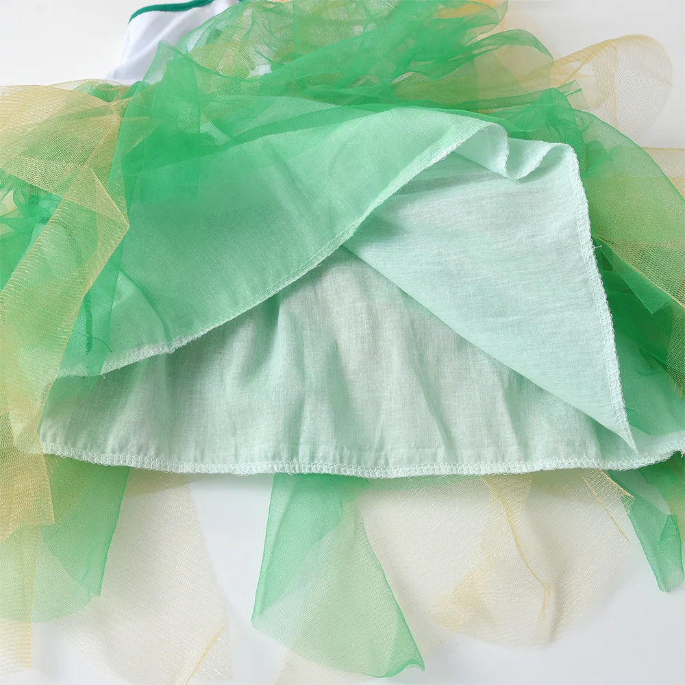 Unicorn Cartoon Design Layered Tulle Kids Girls Summer Dress childrensterritory