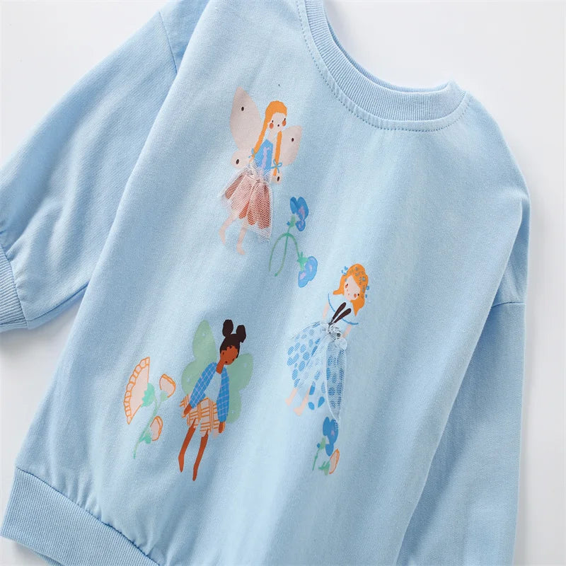 Little Girls Cartoon Animal Print Autumn Clothing Sets childrensterritory