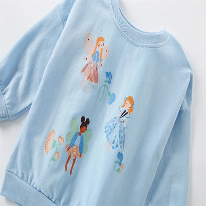 Little Girls Cartoon Animal Print Autumn Clothing Sets childrensterritory