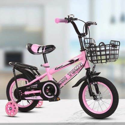 12/14/16 Inch Adjustable Kids Bicycle with Detachable Basket