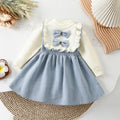 Girls’ Elegant Winter Dresses With Round Neck Design