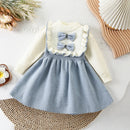 Girls’ Elegant Winter Dresses With Round Neck Design