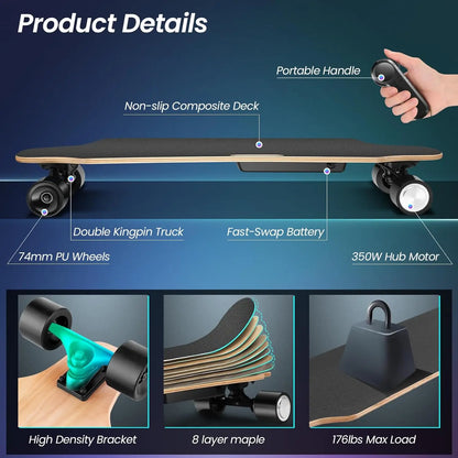 35inch Electric Remote Control Skateboard For Adults