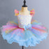 Kids Girls Rainbow Color Design Ballerina Dress childrensterritory
