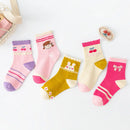 Cartoon Design Knitted 5 Pairs Lot Short Socks childrensterritory