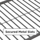 Sturdy Metal Frame Bunk Bed with Slats and Side Rails childrensterritory