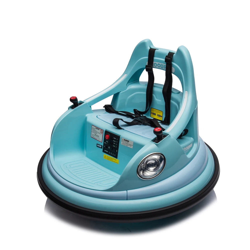 12V RC Ride on Bumper Car with LED Lights, Bluetooth