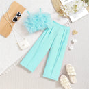 Kids Girls' Floral Top and Wide Leg Pants 2Pcs Summer Sets