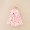 Floral Print Kids Girls Sleeveless Camisole Leisure Dresses childrensterritory
