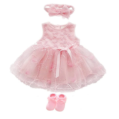 Baby Girl Pink Princess Clothing Sets for Birthday Party childrensterritory