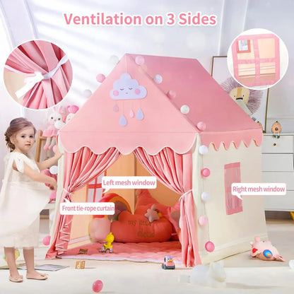 Kids 1.35M Folding Princess Castle/Play House
