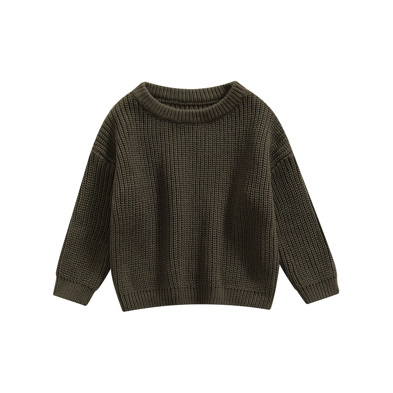Baby Boys Girls Solid Color Long Sleeve Knit Sweaters childrensterritory
