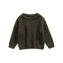 Baby Boys Girls Solid Color Long Sleeve Knit Sweaters childrensterritory