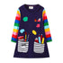 Kids Girls Preppy Style Cartoon Embroidery Princess Dresses childrensterritory