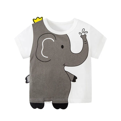 Boys Short Sleeves Crocodile Design Summer T-Shirts childrensterritory