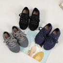 Little Boys and Girls Slip On Black Leather Shoes childrensterritory