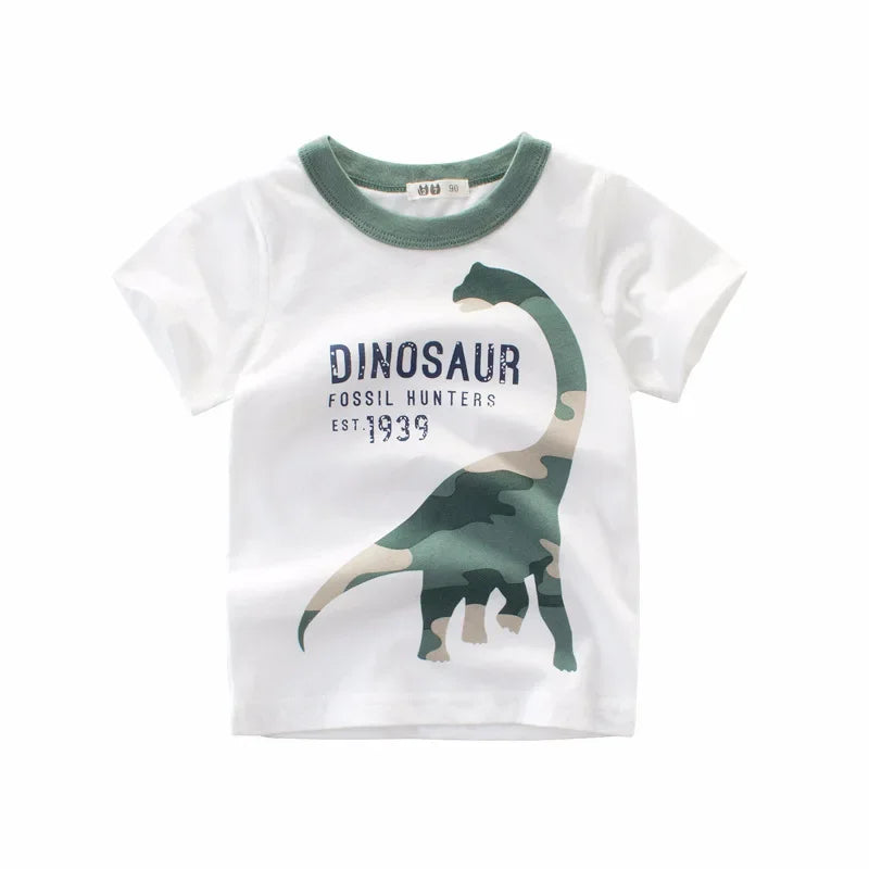 Cartoon Design Soft Cotton Summer Tees/T-shirts for Kids childrensterritory