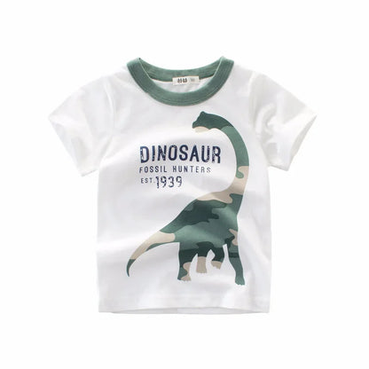 Cartoon Design Soft Cotton Summer Tees/T-shirts for Kids childrensterritory