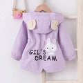 Girls' Long-Sleeved Rabbit Design Hooded Jacket childrensterritory