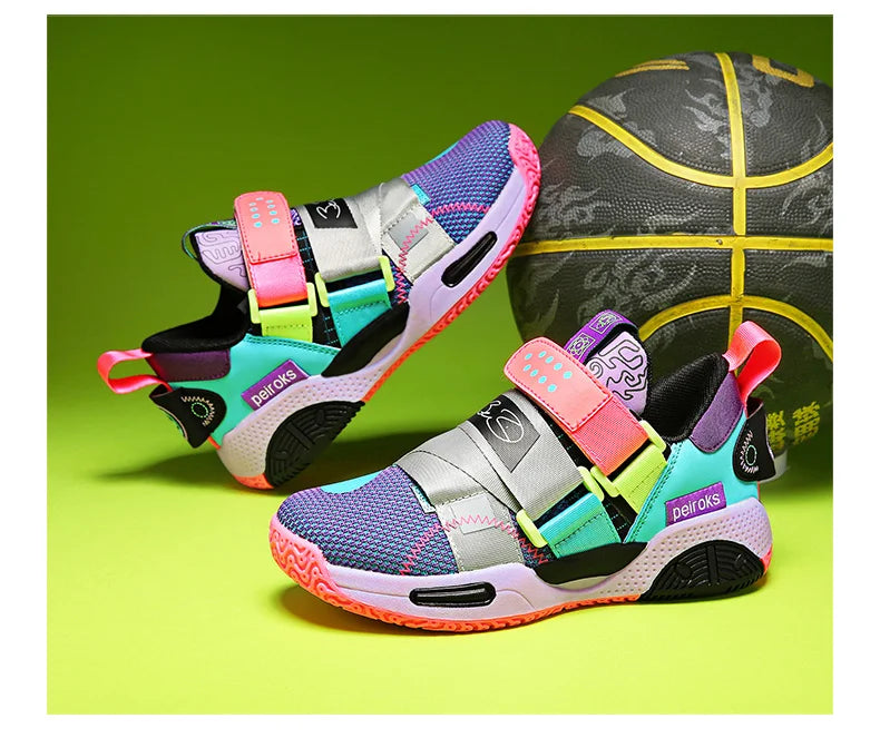 Kids Lightweight Running Velcro Design Sports Sneakers childrensterritory