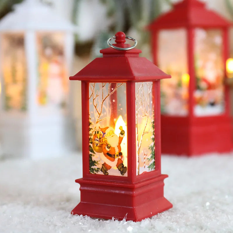 1pc Led Santa Claus, Snowman Hanging Lantern For Xmas