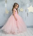 Girls' A-Line Flower Girl Dress with Heart-Shaped Back for Prom childrensterritory
