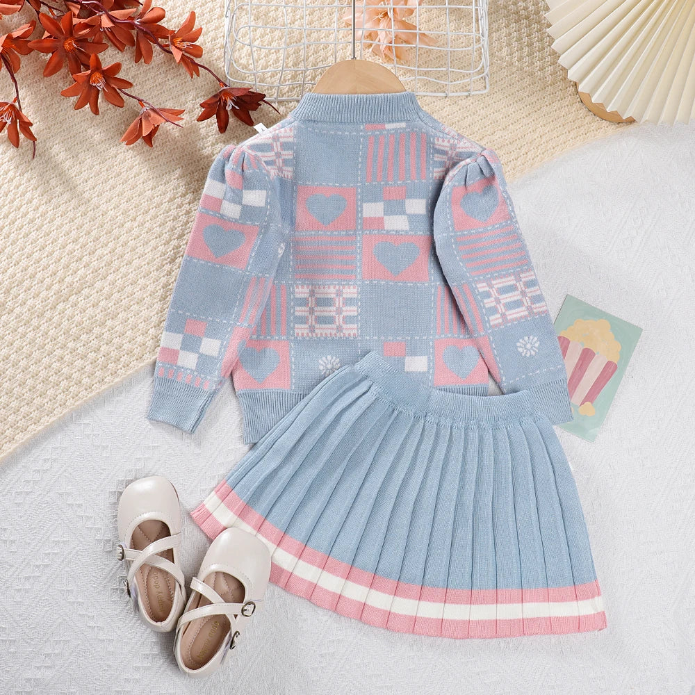 Girls' Long-Sleeved Warm Winter Dresses