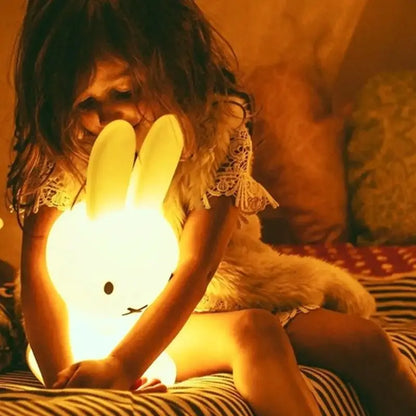Kids Soft Silicone Touch USB Rechargeable Bunny Night Lamp
