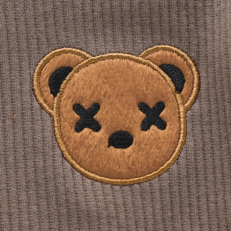 Toddler Boys Embroidered Bear Patch Casual Clothes Set childrensterritory