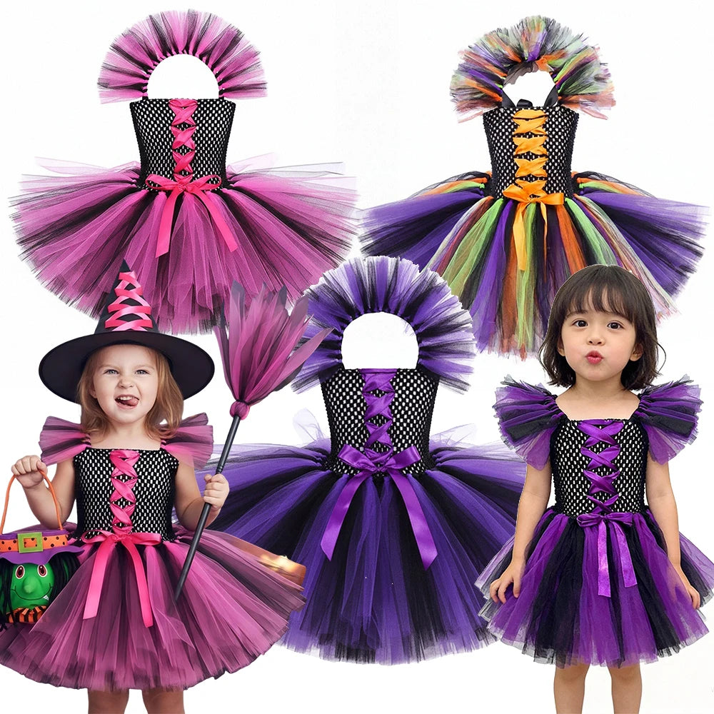 Kids Girls Carnival Vestidos Clothing Set Bag Hat for Halloween