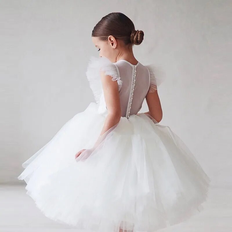 Kids Girls Puff Sleeve Princess Dress For Birthday Party childrensterritory