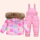 Kids' Long-Sleeved Winter Hooded Snowsuit childrensterritory