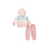 Girls Cartoon Printed Striped Hooded 2pcs Tracksuit childrensterritory