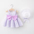 Floral Print Bow Design Baby Girl Beach Summer Dresses childrensterritory