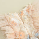 Baby Girl Tulle Floral Embroidery Romper Dress and Headband Set
