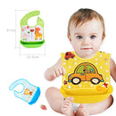 Soft Waterproof Cartoon Printed Adjustable Baby Bibs